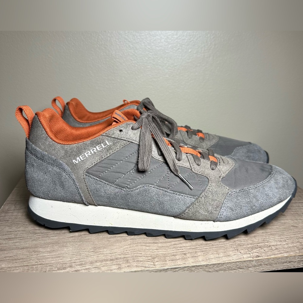 Merrell Alpine J004313 Hiking Shoes Sneakers, Men's Size 11.5 Gray Suede